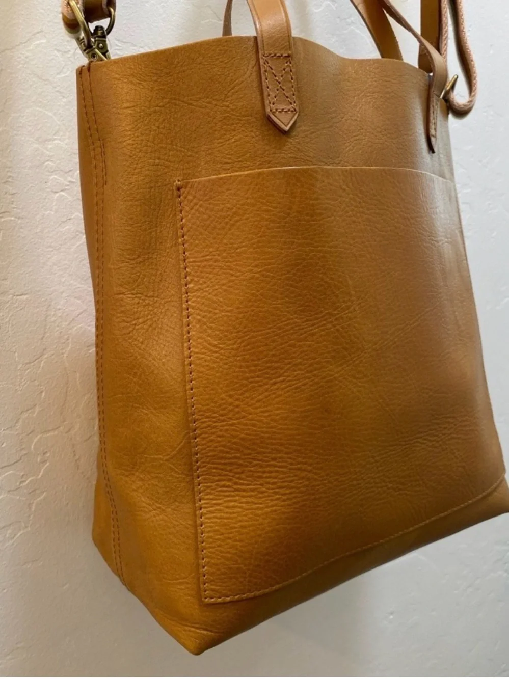 Madewell medium Tote in mustard Leather